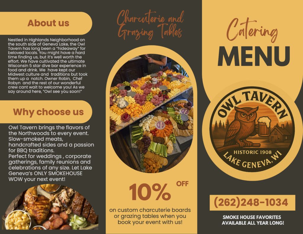 Brown Creative Catering Trifold Brochure (3)